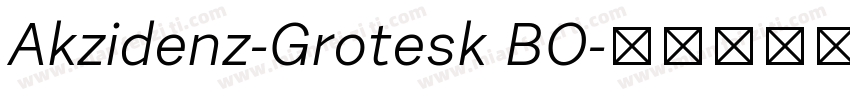 Akzidenz-Grotesk BO字体转换